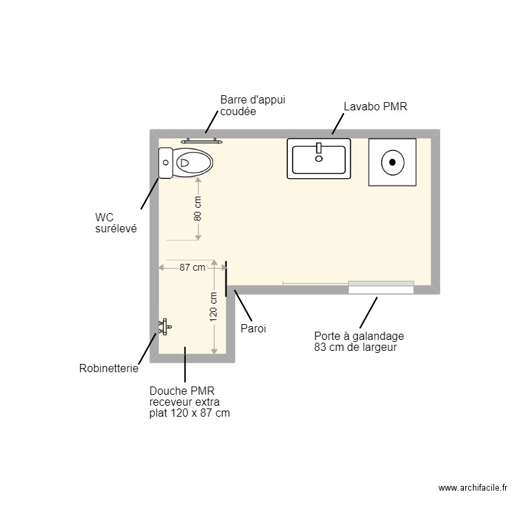 OTHE SDB projet. Plan de 0 pièce et 0 m2