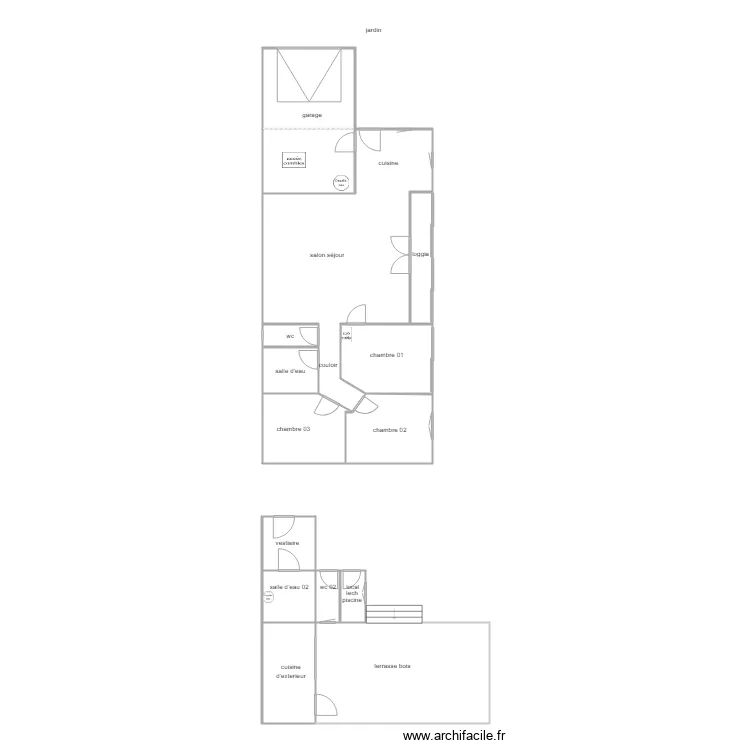 arriv&eacute;. Plan de 