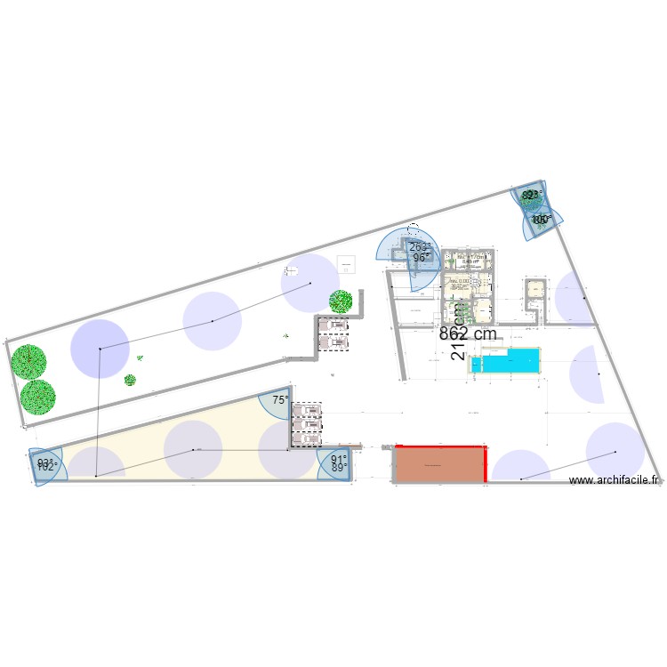 appliques murales . Plan de 15 pièces et 632 m2