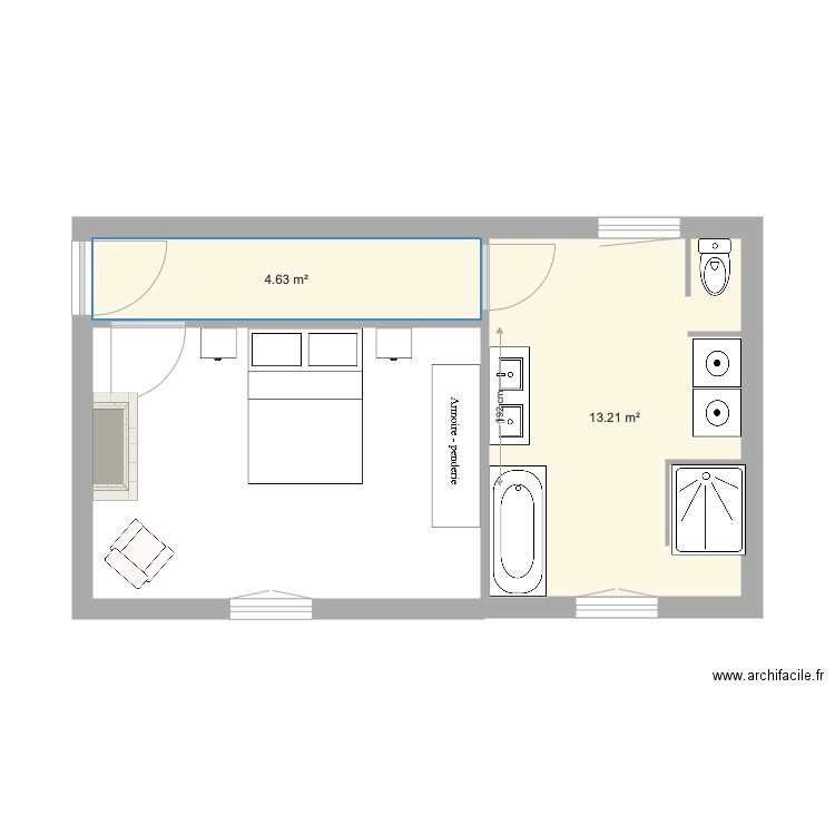 salle de bain 1 indépendant 1er bastide. Plan de 0 pièce et 0 m2