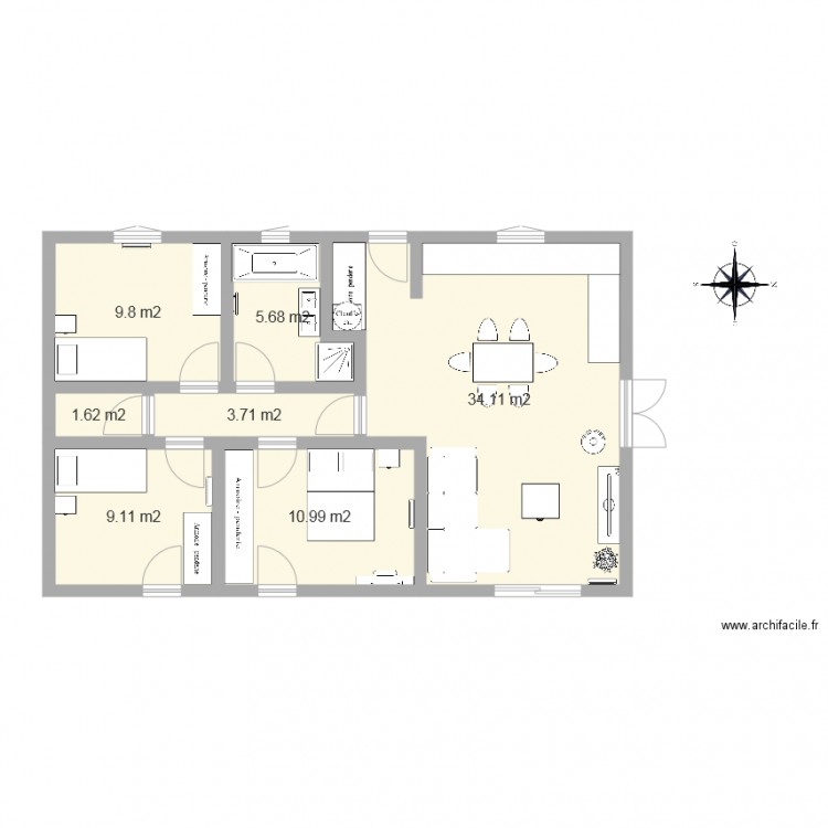 MAISON 75M2. Plan de 0 pièce et 0 m2