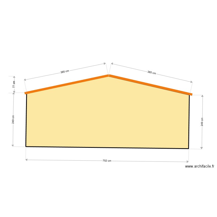 facade sud fred 1. Plan de 1 pièce et 22 m2