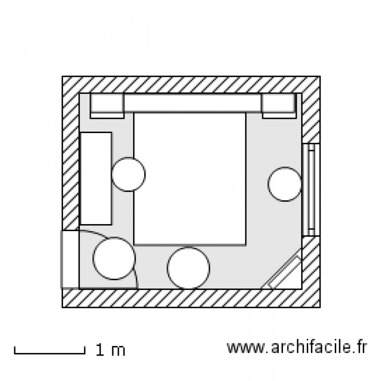 Chambre JG T3  Lit 140 X 190 avec commode Tara Conforama  V 3 Avril 2012. Plan de 0 pièce et 0 m2