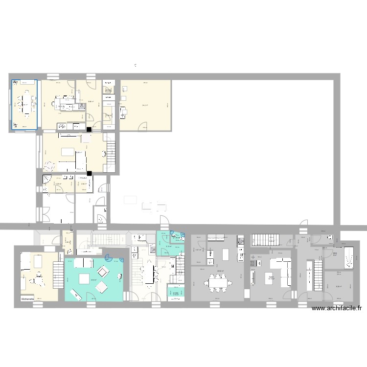 mignovillard entr&eacute;e nord version Cuisine olivi. Plan de 0 pièce et 0 m2