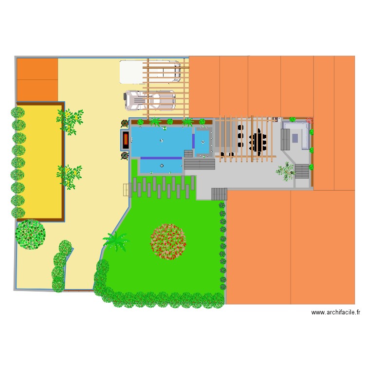 plan jardin piscine jac 3. Plan de 11 pièces et 523 m2