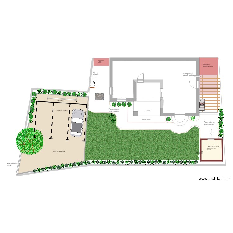 Six Fours les Plages  aménagement extérieur projet 1. Plan de 0 pièce et 0 m2