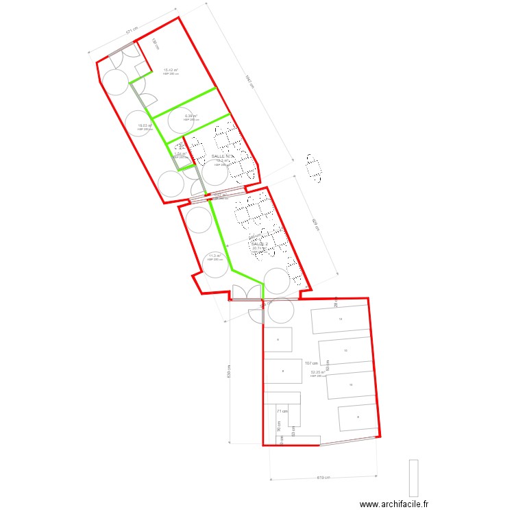 CLERMONT COQUE SALLE 12. Plan de 9 pièces et 139 m2