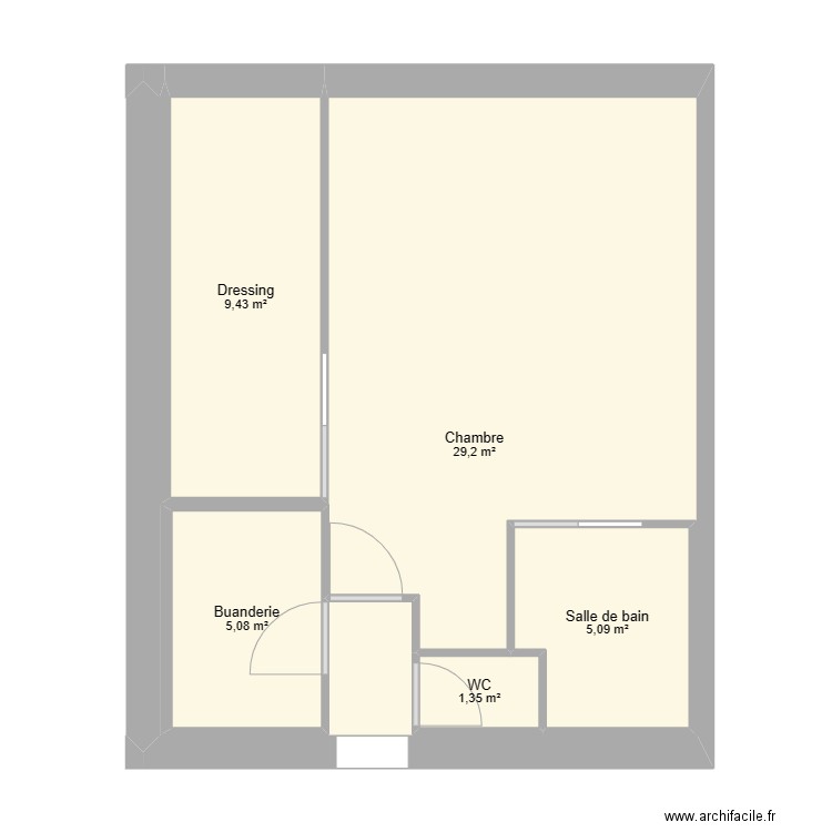 chambre. Plan de 0 pièce et 0 m2
