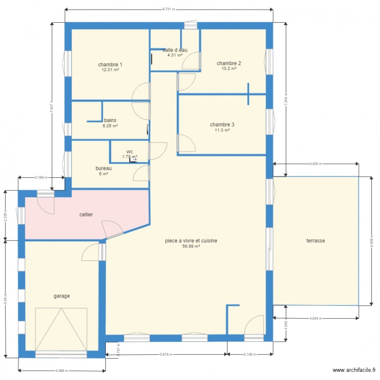 1maisonav3. Plan de 0 pièce et 0 m2