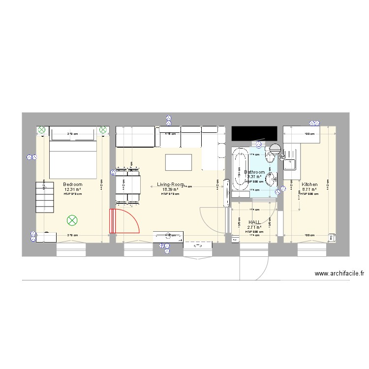 Viki flat furnishing. Plan de 0 pièce et 0 m2