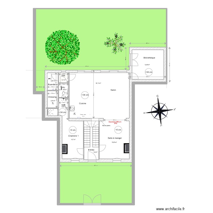 doumerc 2 avec image google. Plan de 13 pièces et 377 m2