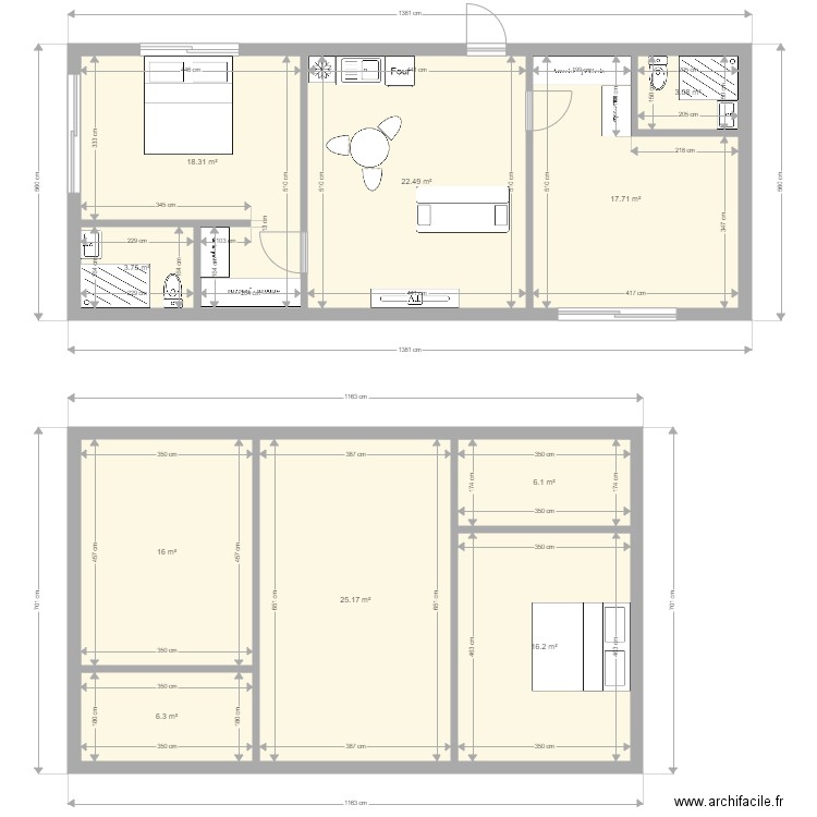 20m2. Plan de 0 pièce et 0 m2