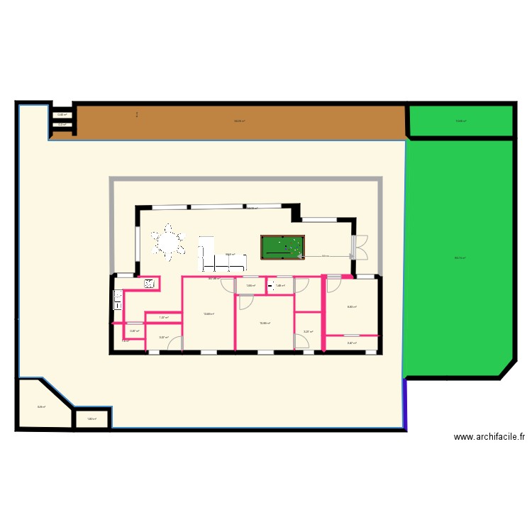 sara. Plan de 0 pièce et 0 m2