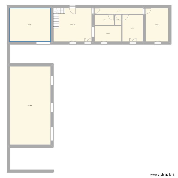 MaisonL. Plan de 9 pièces et 180 m2