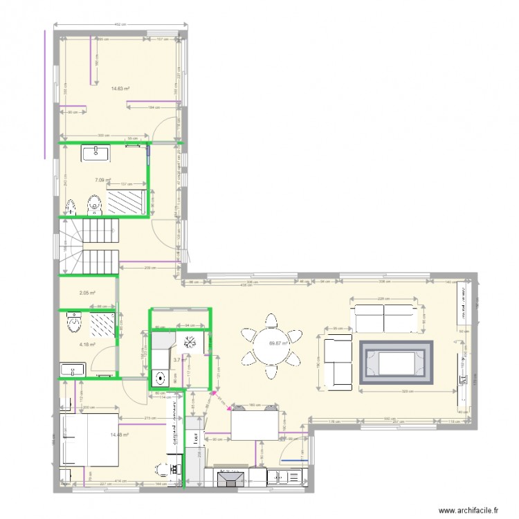 RDC Jacqueline sdb cotation sdb douche. Plan de 0 pièce et 0 m2