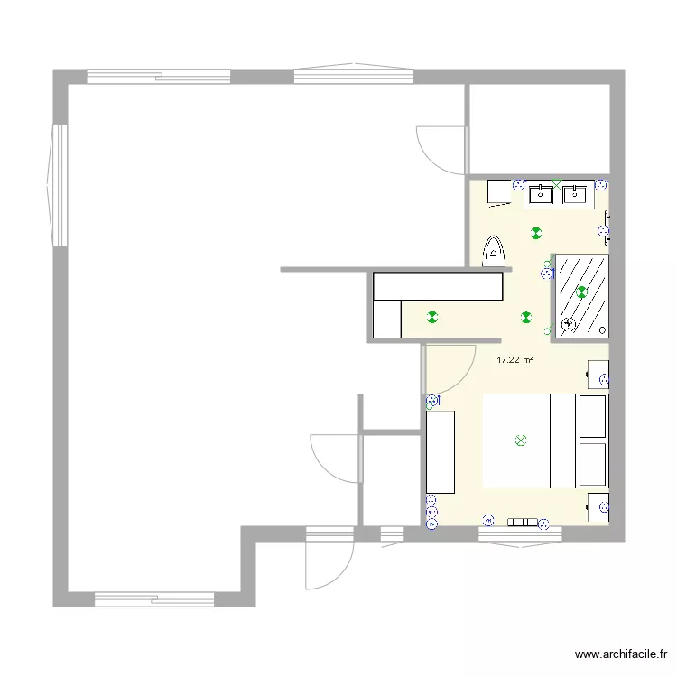 Suite parentale Cindy Et Jeremy. Plan de 