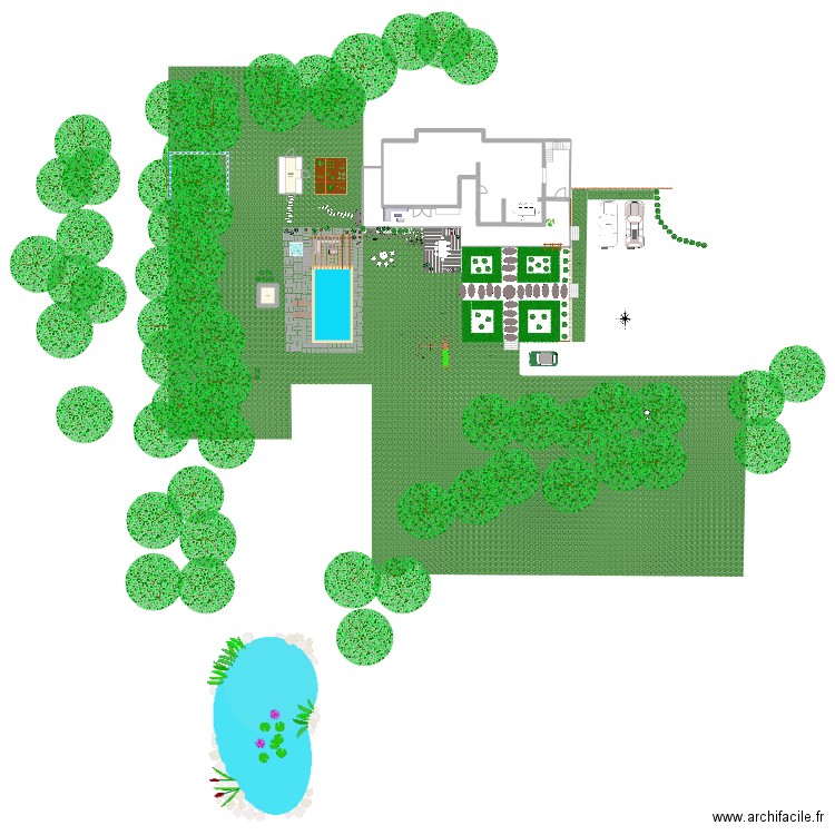 AMÉNAGEMENT EXTERIEUR TERRASSE 2024. Plan de 2 pièces et 12 m2