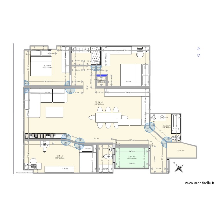 PADDYLOC 1. Plan de 8 pièces et 93 m2