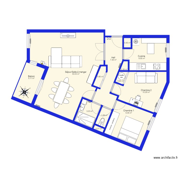 Appartement Jean Wyrsch 1. Plan de 0 pièce et 0 m2