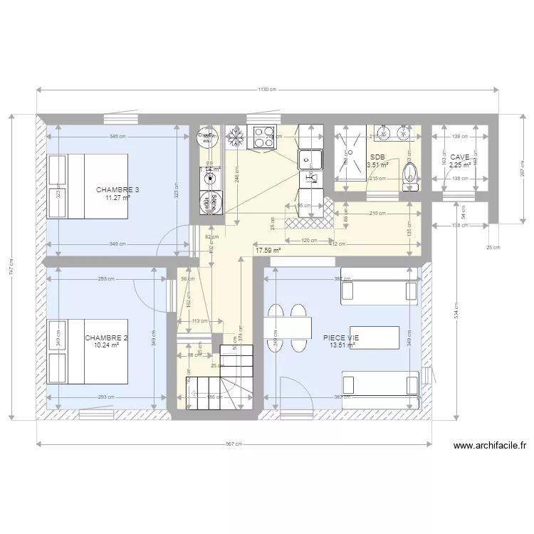 PLAN DU RDC PROJET GITE. Plan de 