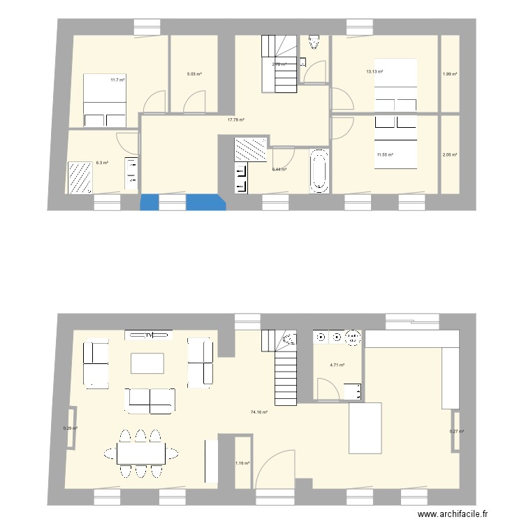 Maison Salignac projet. Plan de 0 pièce et 0 m2