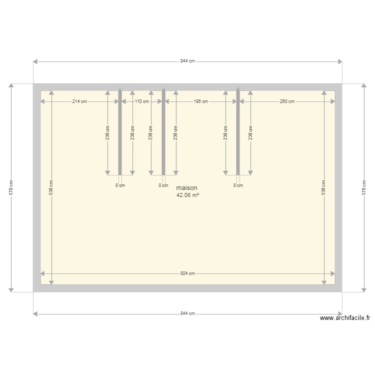 maison. Plan de 0 pièce et 0 m2