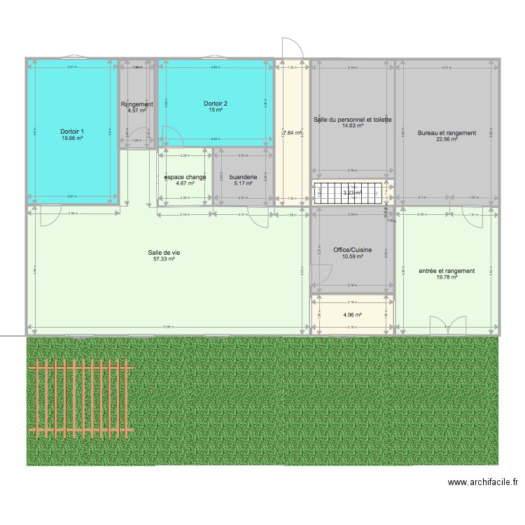 micro creche. Plan de 0 pièce et 0 m2