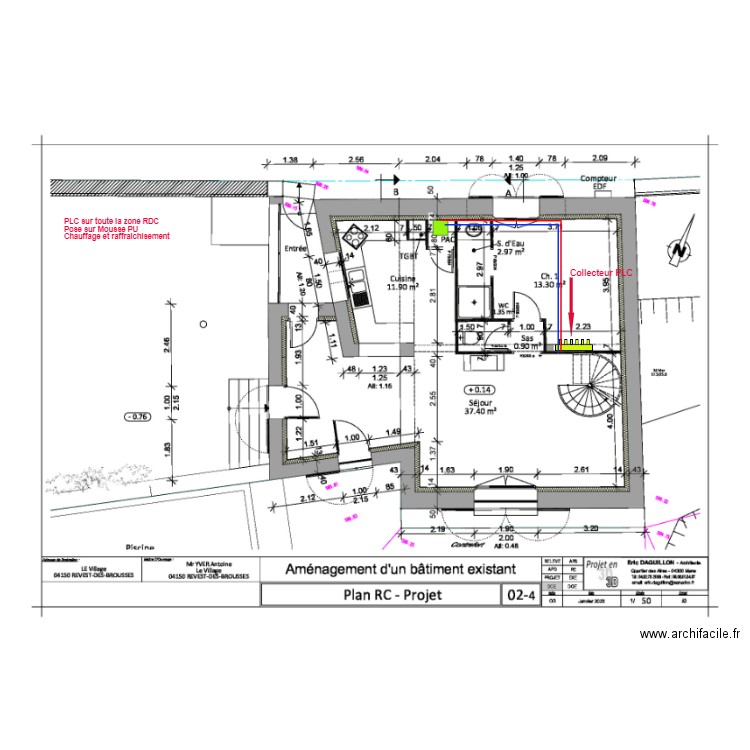 YVER PLC RDC. Plan de 0 pièce et 0 m2