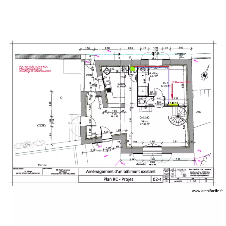 YVER PLC RDC. Plan de YVER PLC RDC. Plan de