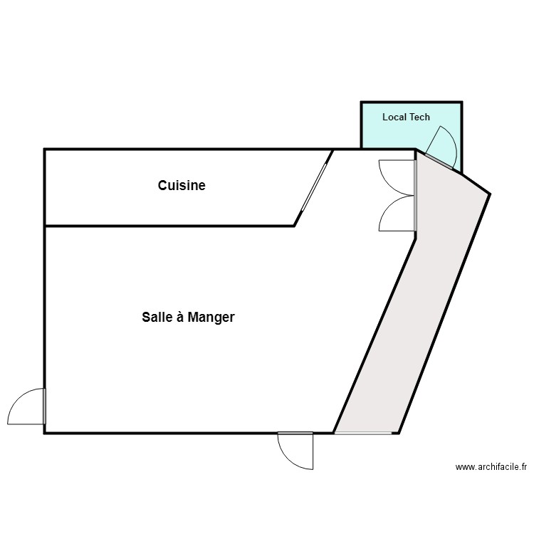 le 2134. Plan de 3 pièces et 59 m2