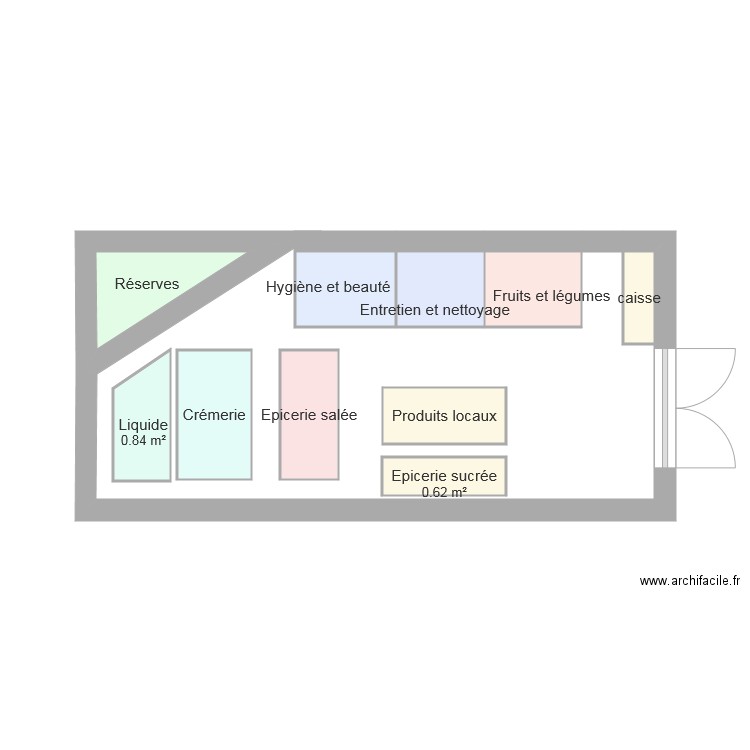 plan de masse supérette. Plan de 0 pièce et 0 m2