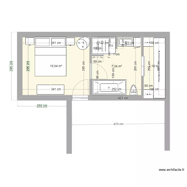 CHAMBRE. Plan de CHAMBRE. Plan de