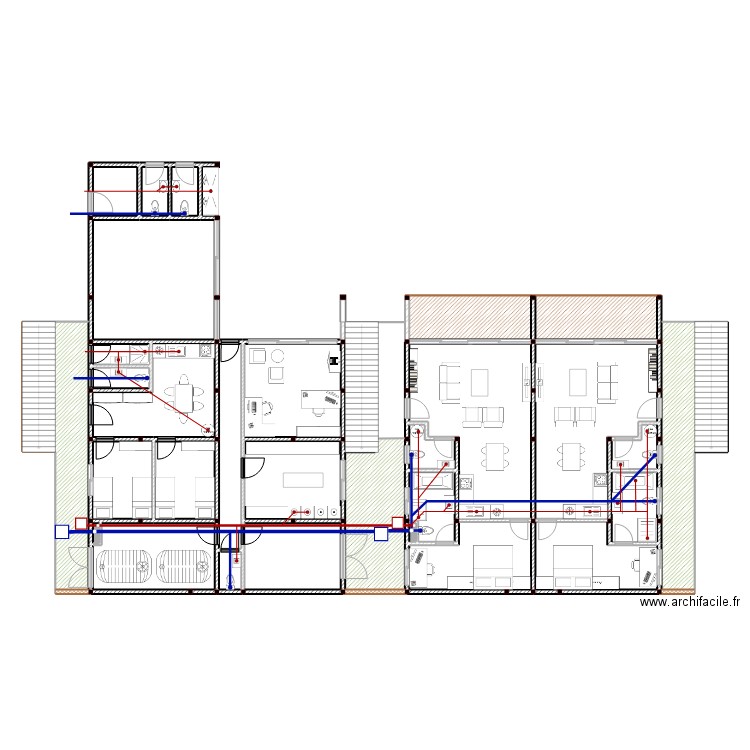 INZOZI MEP. Plan de 153 pièces et 1969 m2