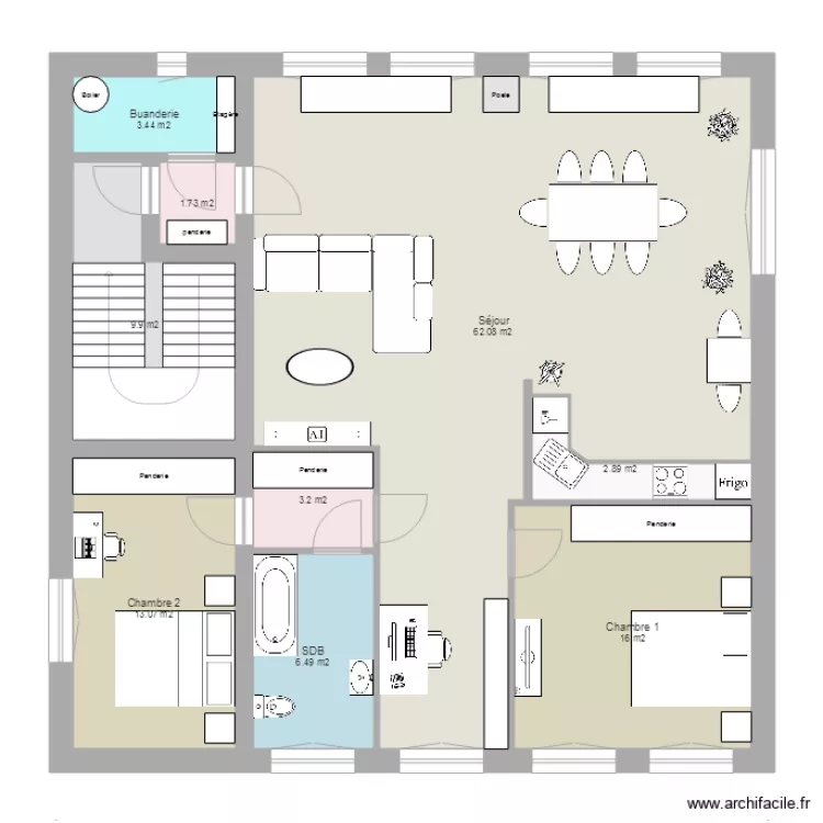 Appartement Maman Corroy. Plan de 