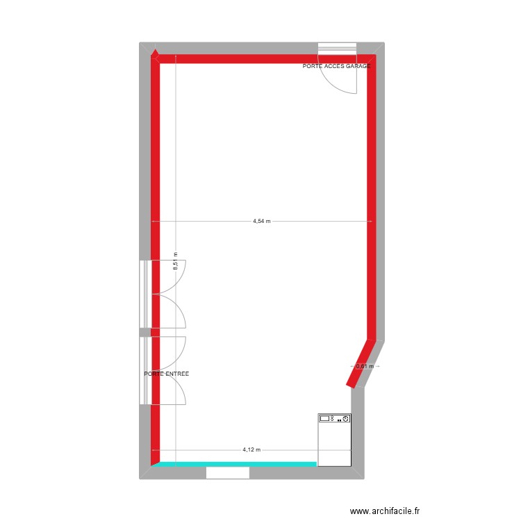 CLAVEAU BUREAU. Plan de 0 pièce et 0 m2
