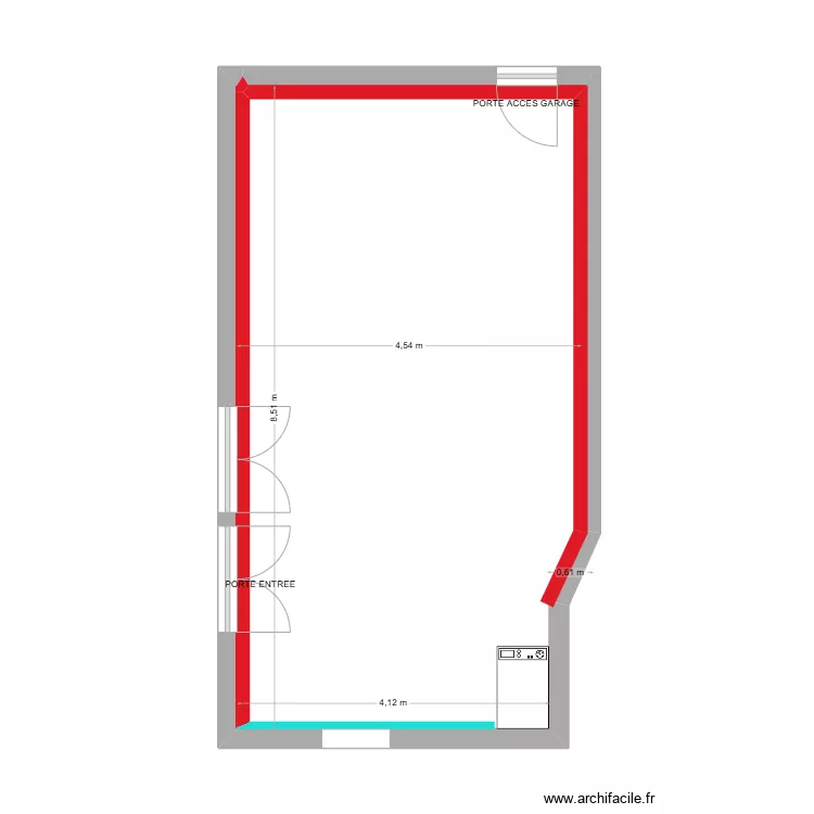 CLAVEAU BUREAU. Plan de 