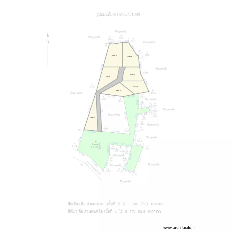 CRYSTAL BAY. Plan de 8  et 3841 m²