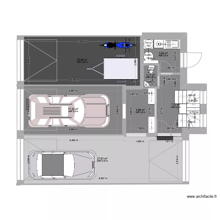 plan garage * &eacute;tage 8. Plan de 16  et 164 m²