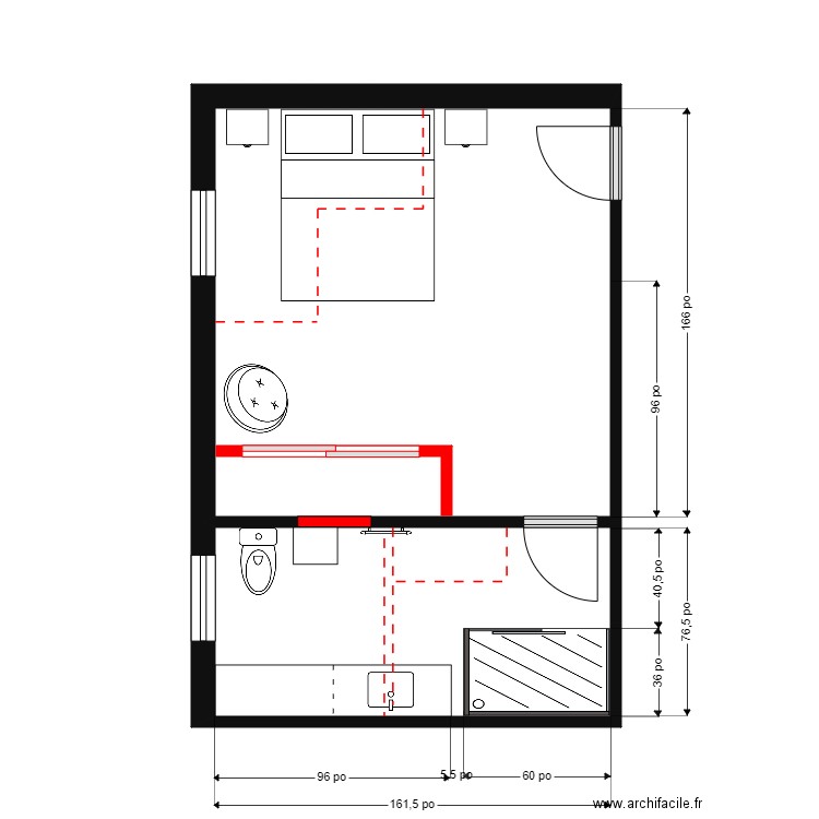 brenda 2. Plan de 2 pièces et 25 m2