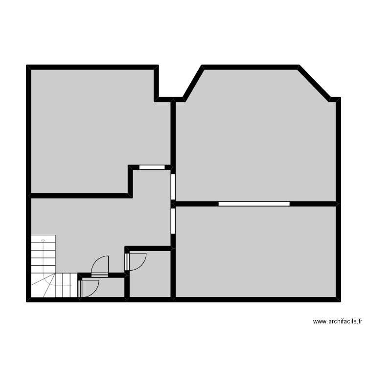 MAISON. Plan de 6 pièces et 79 m2