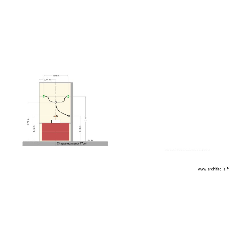 salle de bain. Plan de 2 pièces et 4 m2
