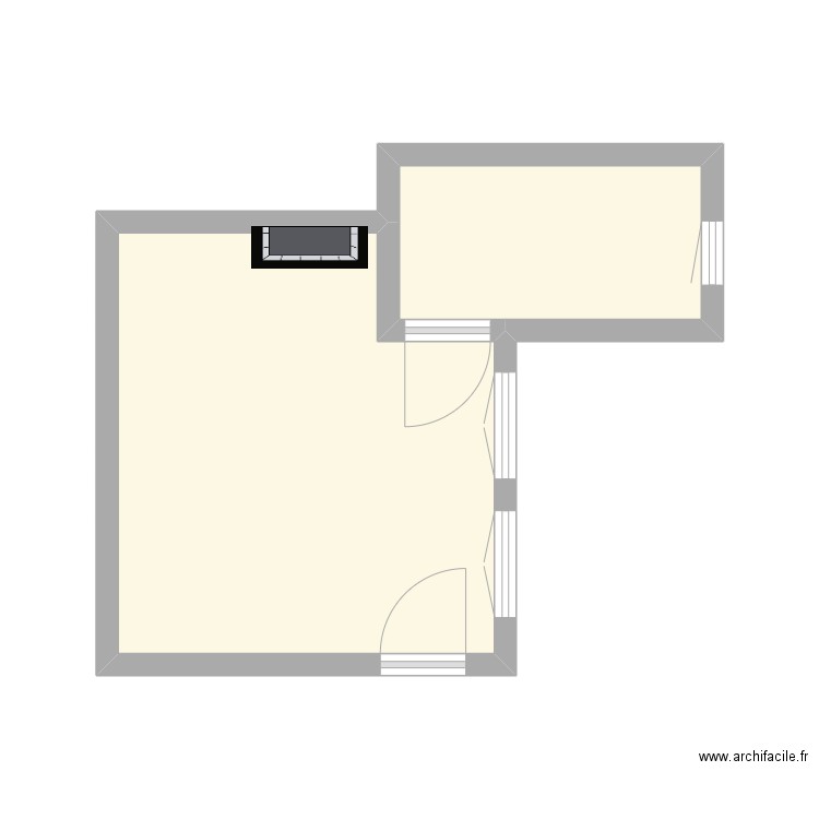 HOUEL - ROUEN. Plan de 2 pièces et 17 m2