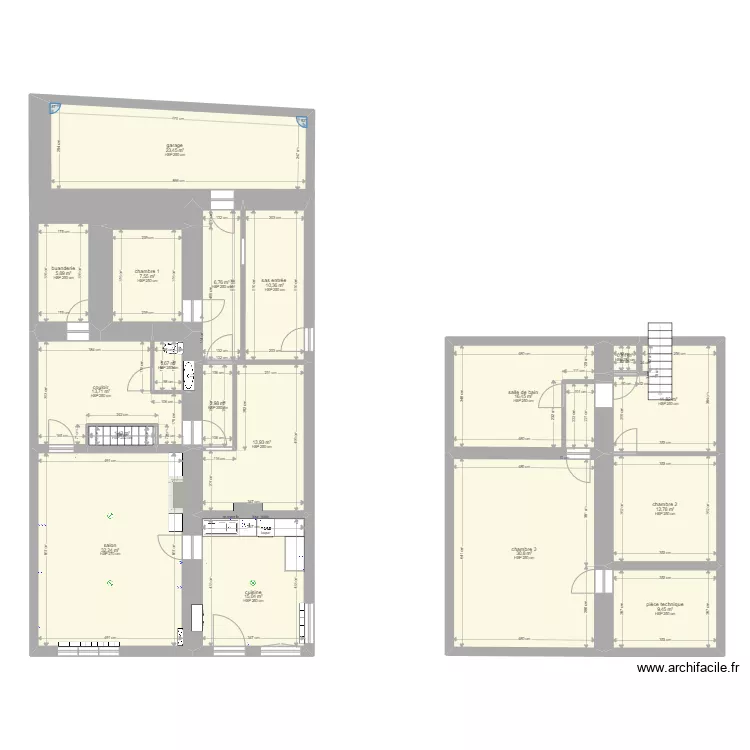 maison vanessa escalier conserv&eacute;. Plan de 
