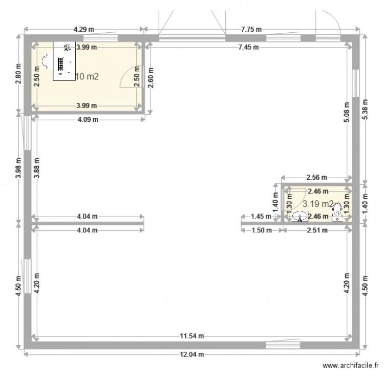 Porcherie. Plan de 0 pièce et 0 m2