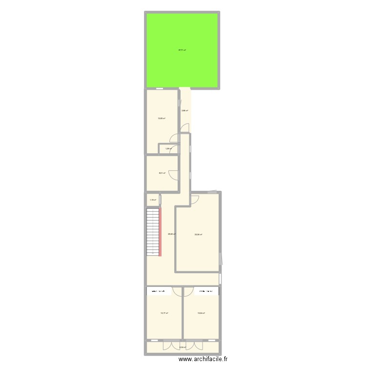 essai r+1. Plan de 0 pièce et 0 m2