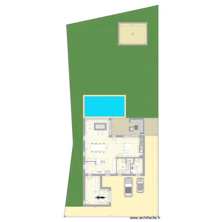 maison braine chateau piscine. Plan de 