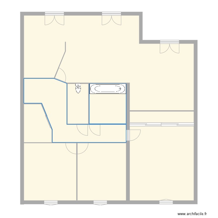 Plan appartement Lyon. Plan de 6 pièces et 155 m2