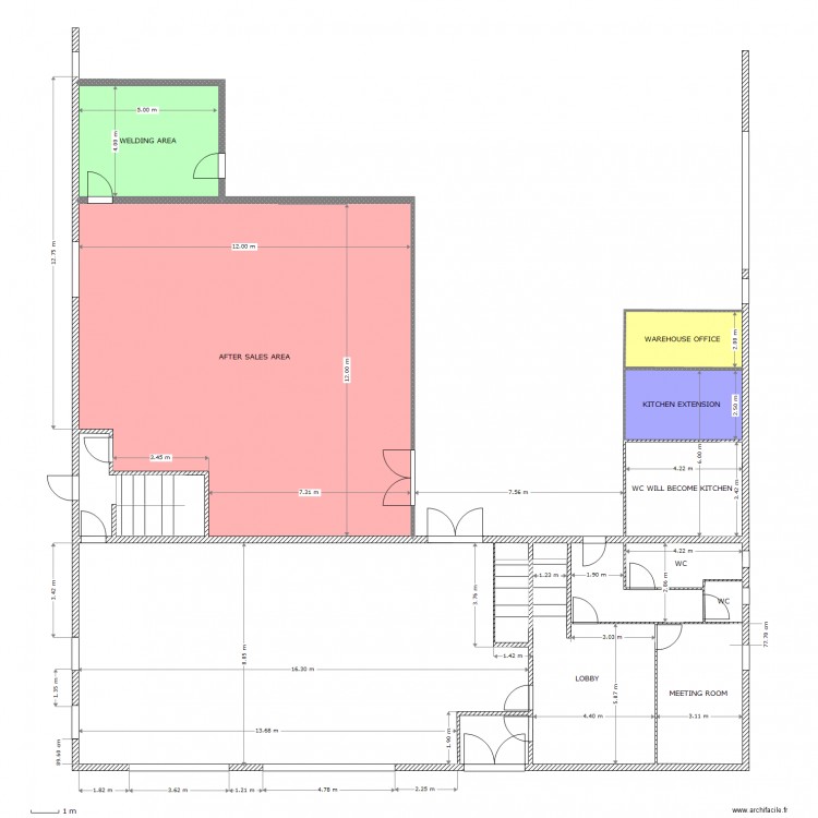 GROUND FLOOR OFFICE VERSION 1 . Plan de 0 pièce et 0 m2