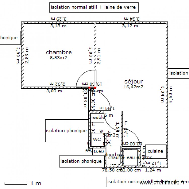 F2 premier étage. Plan de 0 pièce et 0 m2