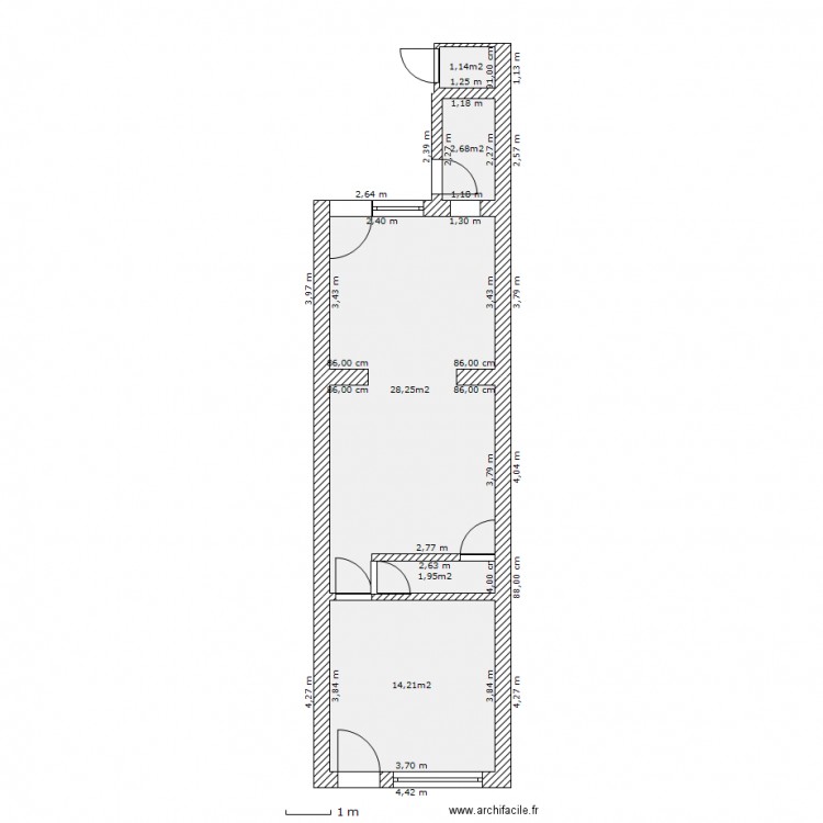 Maison Gosselies - RDC. Plan de 0 pièce et 0 m2